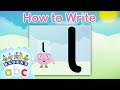 @officialalphablocks - Learn How to Write the Letter L | Straight Line | How to Write App