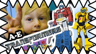 Transformer Toy Robots! Toy Review of Alpha Bots A-E, Number Bots! Learn Alphabet Learn Numbers Toys