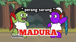 Perang sarung -  animasi dubbing Madura spesial ramadhan || ep animation