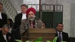 Darshan Kang brings greetings at the Vaisakhi celebration