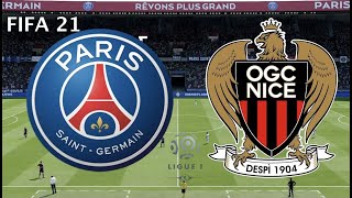 PSG vs OGC NICE | 2021 LIGUE 1 | MATCHDAY 9 | Full Gameplay in HD - FIFA 21