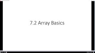 7 2 Array Basics
