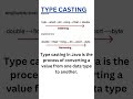 Type casting in Java | learn programming language |