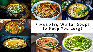 7 Must-Try Vegetarian Winter Soups! 🍲 Cozy, hearty, and packed with flavor – great for chilly days!