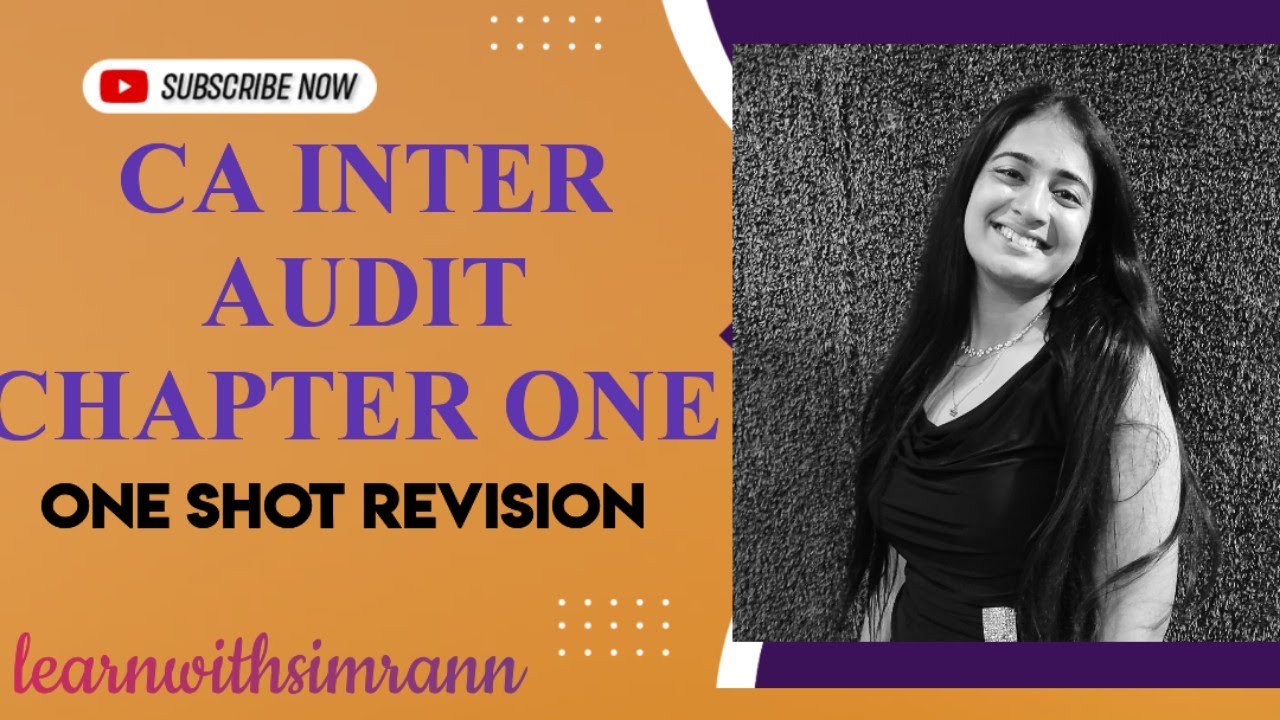 Ca Inter Audit Chapter One Youtube