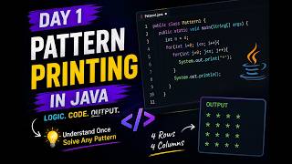 Pattern 1 in Java DSA Practice Day 1