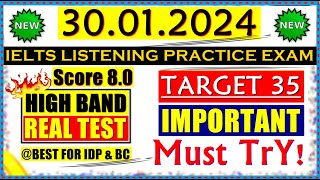 IELTS LISTENING PRACTICE TEST 2024 WITH ANSWERS | 30.01.2024