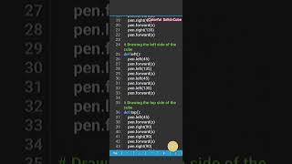 Drawing colorful Solid Cube | Python Turtle graphics | #shorts #pythonturtle #coding