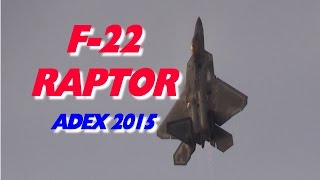 F-22 Raptor Demonstration flight \u0026 RTB Seoul ADEX 2015 US AirForce 서울에어쇼