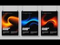 Gradient Poster Design in Photoshop – FREE PSDs