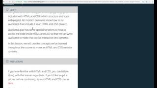 Learn Javascript, Javascript and the DOM, Javascript with HTML and CSS, Codecademy