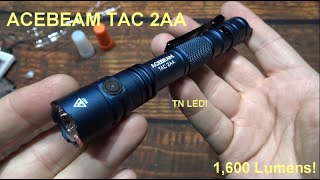 ACEBEAM TAC 2AA Flashlight Kit Review! (Luminus SFT-25R HI LED, 1,600 Lumens, EDC/Tactical!)