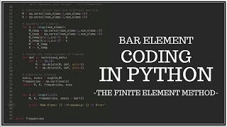 Bar Element - Coding in Python