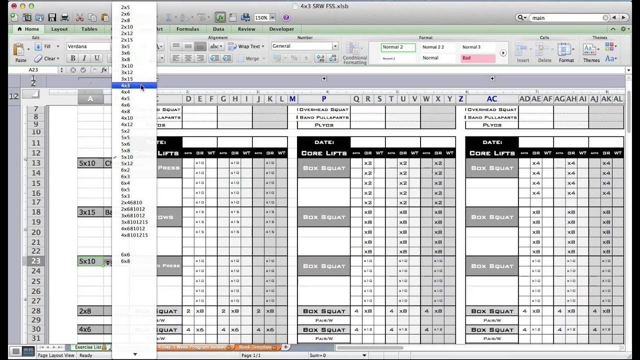 Fitness Spreadsheet Excel Template Eoua Blog