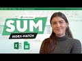 5 Must-Know Excel Formulas: SUM, INDEX, MATCH, SUMIF, SUMIFS