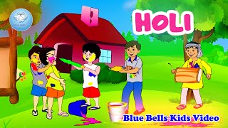 Holi I English Rhymes for Kids | Play with Rhymes - 3 | Blue Bells Kids Video