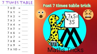 Maths Tricks/Easy way to Learn 7 times Table