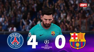 Recreación PSG 4-0 Barcelona - UEFA Champions League 2016/17