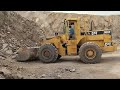 caterpillar 966 f a big and powerful loading machine in action