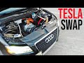 Worlds ONLY Tesla Swapped Audi! How Did He do it?