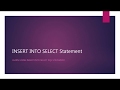 41 SQL INSERT INTO SELECT Statement