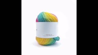 rainbow color - wool acrylic blended yarn soft and beautiful