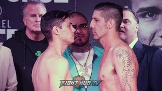 OMAR FIGUEROA AND JOHN MOLINA HAVE INTENSE WEIGH IN AHEAD OF THEIR CO MAIN EVENT FIGHT ON FOX