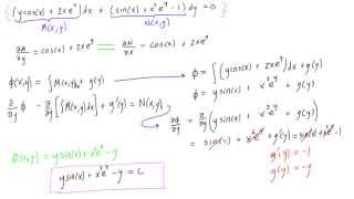 Exact differential equation example #1