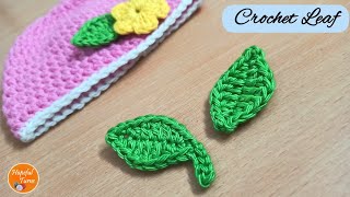 How to Crochet a Small Leaf Applique