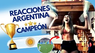 Reacciones hinchas Argentina campeón mundial, instante Gol de Montiel
