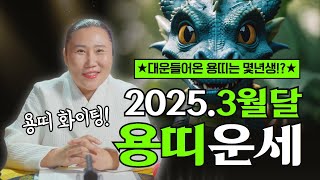 2025년 양력3월 용띠운세 \