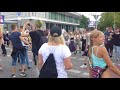 techno opa rockt auf der karl marx allee berlin mitte