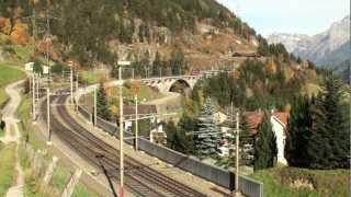 Gotthard Eisenbahn im Herbst 2011