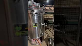 Cow urine distillation unit processing at Sukhakaram Gaushala, Indore.