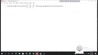 Volume of Ellipsoid Using Transformation in Mathematica