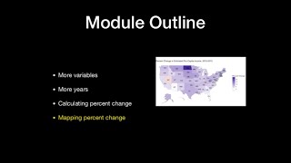 Variable and Vintages Module 3, Lesson 4: Mapping Percent Change