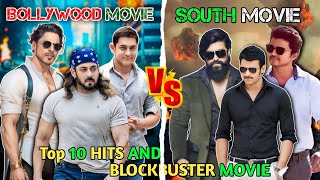 Bollywood 🆚 south Hits and Blockbuster Movie Comprison video| top 10 Hits and flops movie