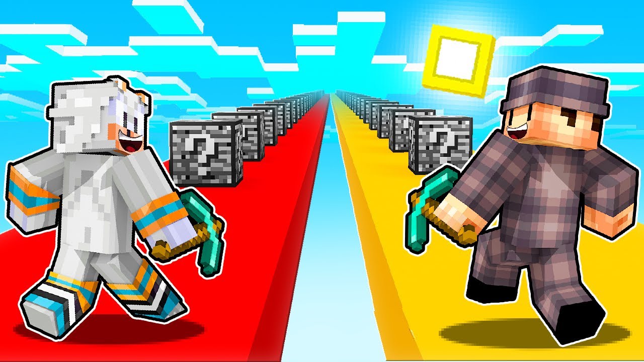 Bedrock Lucky Block Race Z NAJLEPSZYM PRZYJACIELEM! Tritsus Vs Dilerek ...