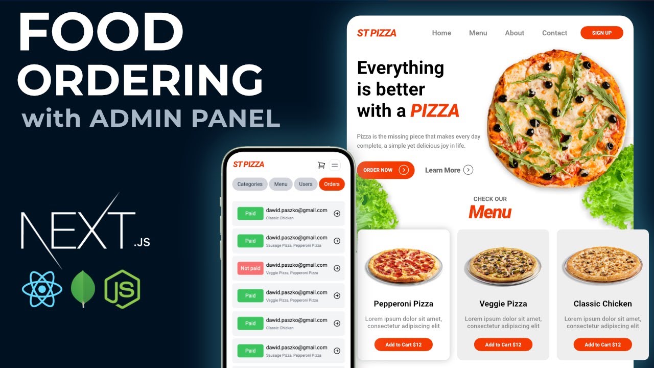 Build A Fullstack Food Ordering App With Next.js 14 (react.js, Mongo ...