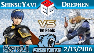 Frostbite SSBM - ShinsuYavi (Marth) vs Drephen (Sheik) Pools