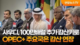 사우디, 100만배럴 추가 감산키로…OPEC+ 주요국은 감산 연장 / 연합뉴스TV (YonhapnewsTV)