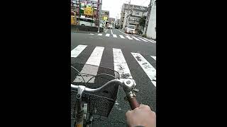 From Takasago station to Kanamachi station by bicycle.