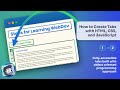 How to Create Tabs with HTML, CSS, and JavaScript (Part 1 of 2)