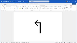 How to Insert the UPWARDS ARROW WITH TIP LEFTWARDS Symbol in Word