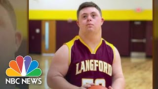 High School Senior Makes Epic 3-Point Shot With Help From Other Team | NBC Nightly News