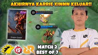 KARRIE XIN AKHIRNYA KELUAR COY!! SEKIAN LAMANYA AKHIRNYA KELUAR!! RRQ VS ONIC MATCH 2