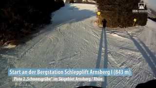 Skigebiet Arnsberg/Rhön: Kamerafahrt Piste 2 \