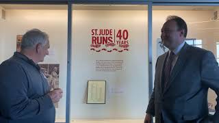 A Focused Exhibition Case dedication on the 40th anniversary of St. Jude run.