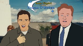 Norm Macdonald on Late Night with Conan O'Brien (French uncle riddle joke). Animated