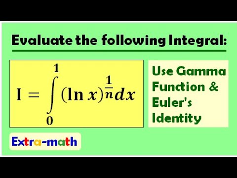Evaluating Integral Using Gamma Function Youtube